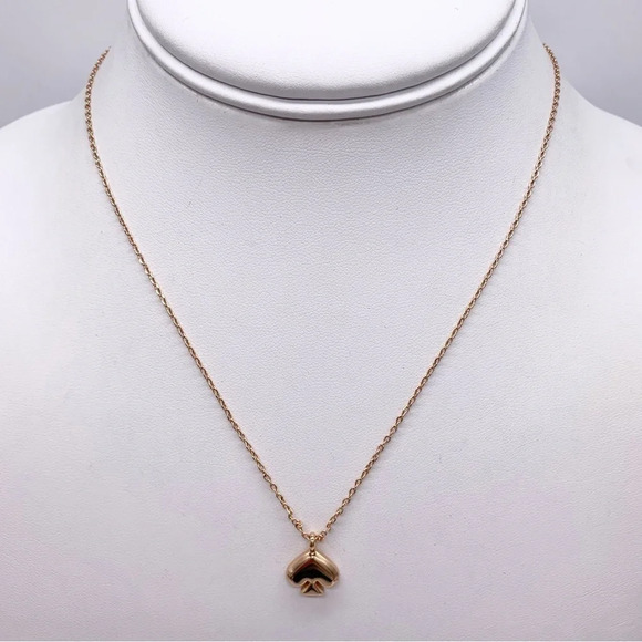 Kate Spade Everyday Spade Rose Gold Necklace NWT - Picture 2 of 3